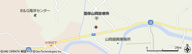山岡コミュニティセンター周辺の地図