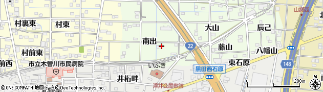 愛知県一宮市更屋敷南出54周辺の地図
