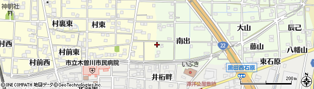 愛知県一宮市更屋敷南出35周辺の地図