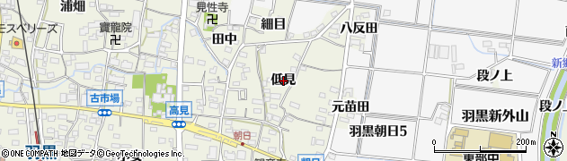 愛知県犬山市羽黒低見周辺の地図
