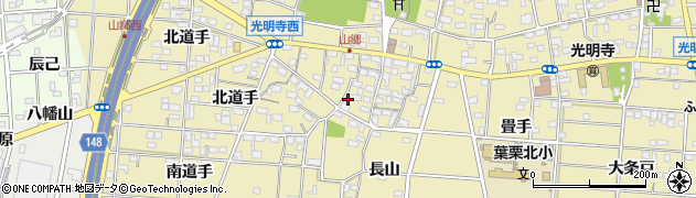 愛知県一宮市光明寺山屋敷140周辺の地図
