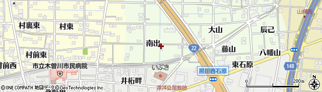 愛知県一宮市更屋敷南出53周辺の地図