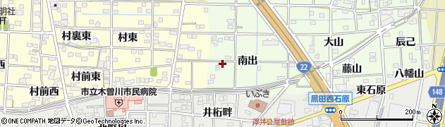 愛知県一宮市更屋敷南出39周辺の地図