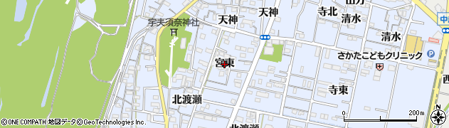 愛知県一宮市木曽川町里小牧（宮東）周辺の地図