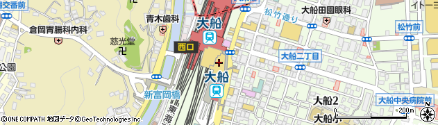 湘南モノレール株式会社　大船駅周辺の地図