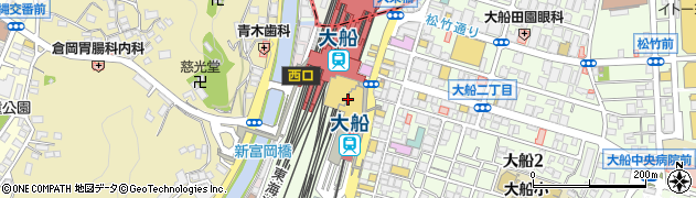 湘南信用金庫大船支店周辺の地図