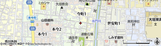 岐阜県大垣市本今町226周辺の地図