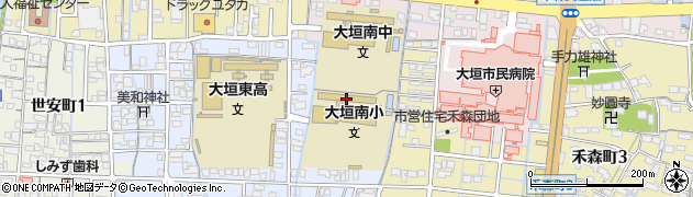 大垣市立南小学校周辺の地図