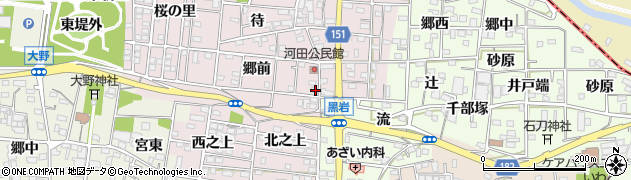 愛知県一宮市浅井町河田郷前48周辺の地図