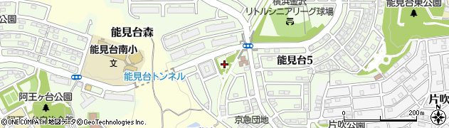 能見台瀧公園周辺の地図