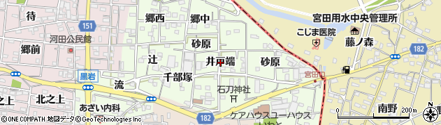 愛知県一宮市浅井町黒岩（井戸端）周辺の地図