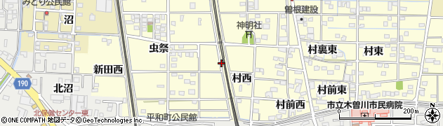 愛知県一宮市北方町曽根（野黒）周辺の地図