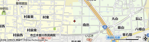 愛知県一宮市更屋敷南出33周辺の地図