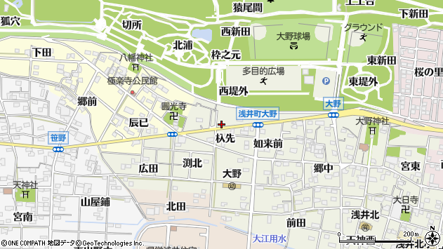 〒491-0143 愛知県一宮市浅井町大野の地図