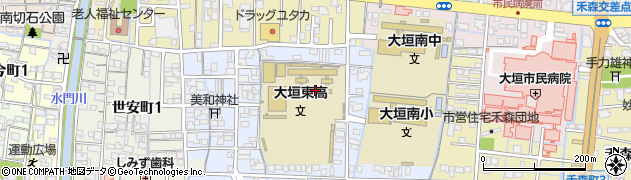 大垣東高校周辺の地図