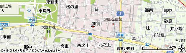 愛知県一宮市浅井町河田郷前36周辺の地図