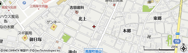愛知県江南市高屋町北上113周辺の地図