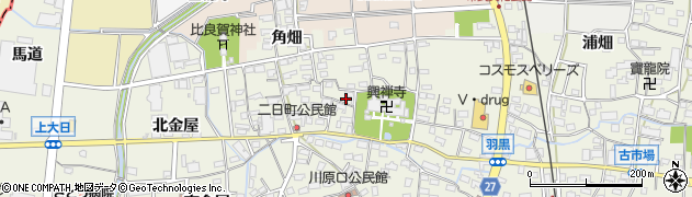 愛知県犬山市羽黒二日町80周辺の地図