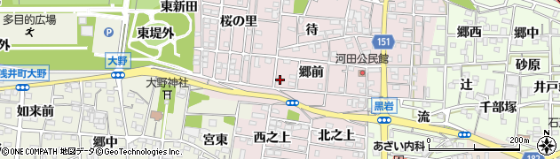 愛知県一宮市浅井町河田郷前32周辺の地図