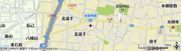 愛知県一宮市光明寺山屋敷111周辺の地図