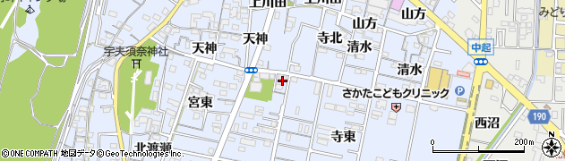 愛知県一宮市木曽川町里小牧（西沼）周辺の地図