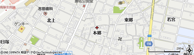愛知県江南市勝佐町本郷106周辺の地図