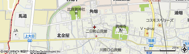 愛知県犬山市羽黒（二日町）周辺の地図