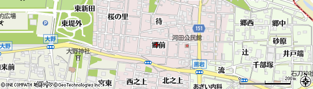 愛知県一宮市浅井町河田郷前27周辺の地図