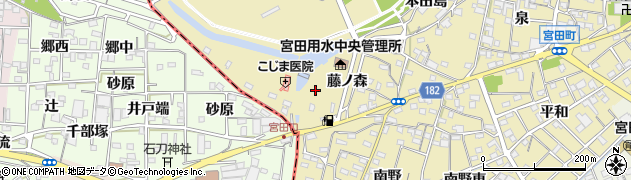 愛知県江南市宮田町藤ノ森周辺の地図