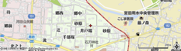 愛知県一宮市浅井町黒岩郷中45周辺の地図