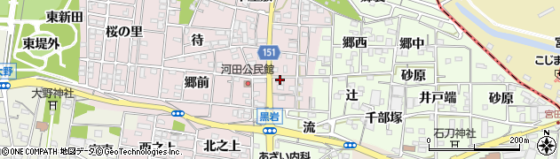 愛知県一宮市浅井町河田葉栗野48周辺の地図