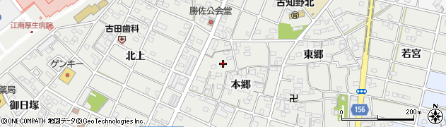 愛知県江南市勝佐町本郷12周辺の地図