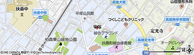 愛知県扶桑町（丹羽郡）柏森（平塚）周辺の地図