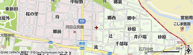 愛知県一宮市浅井町河田葉栗野33周辺の地図