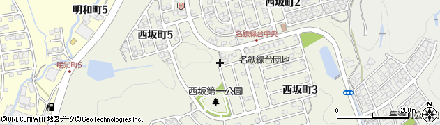 岐阜県多治見市西坂町周辺の地図