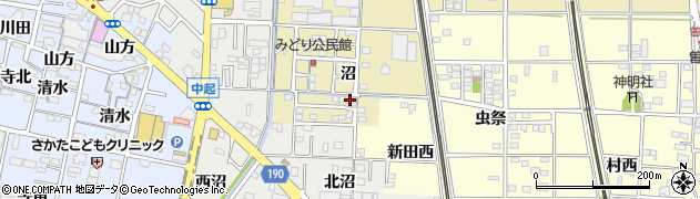 愛知県一宮市北方町北方沼53周辺の地図