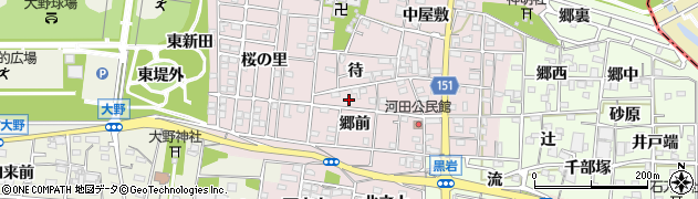 愛知県一宮市浅井町河田郷前5周辺の地図