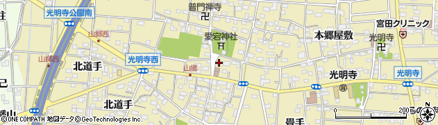 愛知県一宮市光明寺山屋敷29周辺の地図