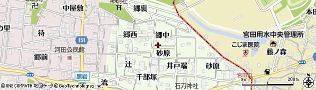 愛知県一宮市浅井町黒岩郷中27周辺の地図