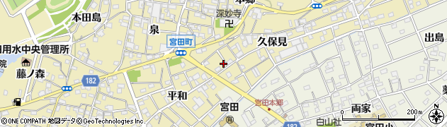 愛知県江南市宮田町久保見19周辺の地図