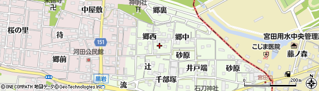 愛知県一宮市浅井町黒岩郷西37周辺の地図