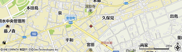 愛知県江南市宮田町久保見20周辺の地図