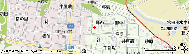 愛知県一宮市浅井町黒岩郷西24周辺の地図