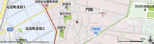 岐阜県笠松町（羽島郡）門間周辺の地図