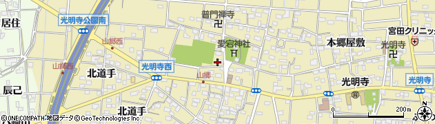 愛知県一宮市光明寺山屋敷27周辺の地図