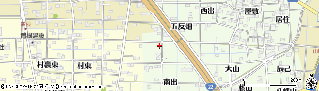 愛知県一宮市更屋敷（五反畑）周辺の地図