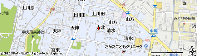 愛知県一宮市木曽川町里小牧寺北周辺の地図
