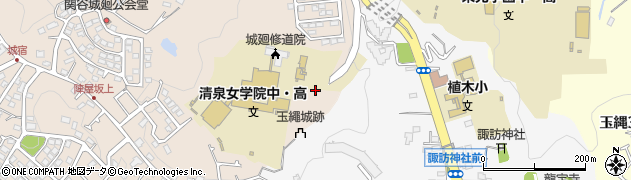 清泉女学院周辺の地図