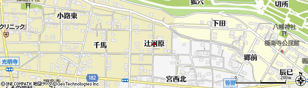 愛知県一宮市光明寺（辻河原）周辺の地図