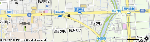 岐阜県大垣市長沢町周辺の地図